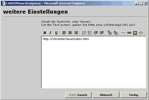 Assistent zur Erfassung von Nachrichten, Seite 2